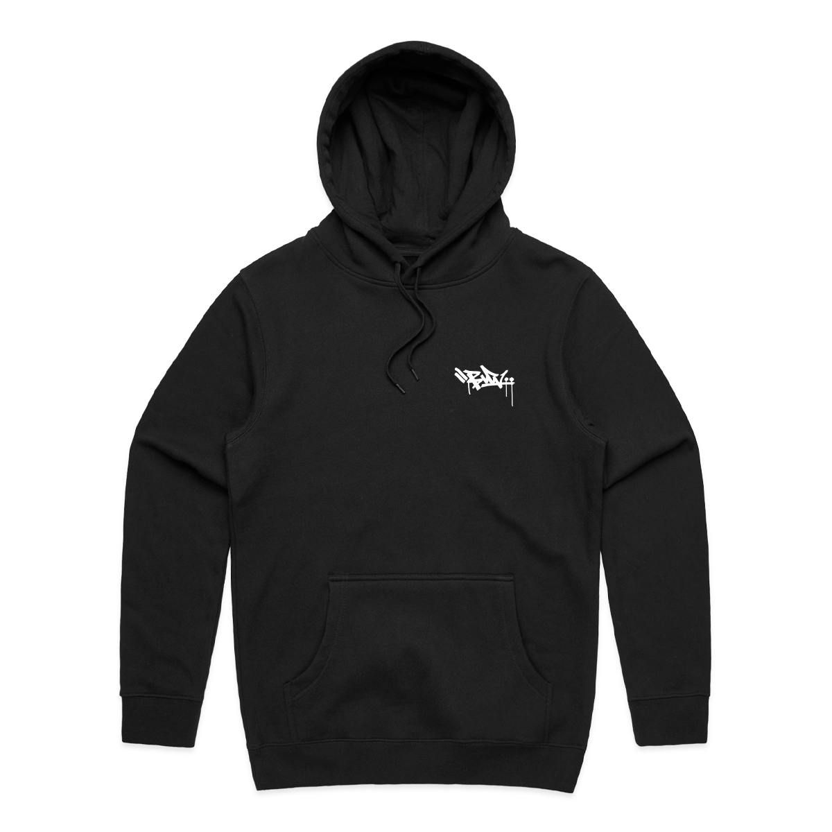 TAG - Black Embroidered Heavyweight Hoodie - Size S Only – Burn Clothing
